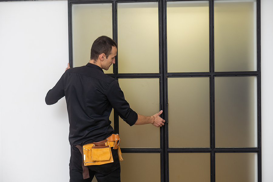 Replacement French Patio Doors with Frosted Glass Balancing Privacy and Ligh